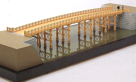 木橋 心斎橋 復元模型